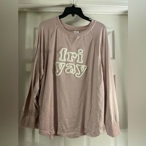 Secret Treasures Fri Yay Long Sleeve Shirt Is a size 2X.